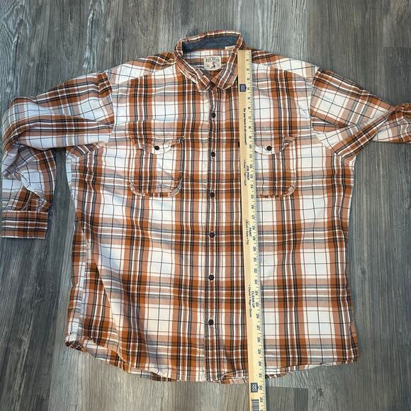 Set of‎ 2 Red Head Long Sleeve Plaid Button Down Shirts Mens 2XL Red Brown - Picture 14 of 16